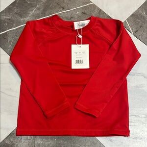 NEW Andie the kids rashguard cherry red swim top sz 2t